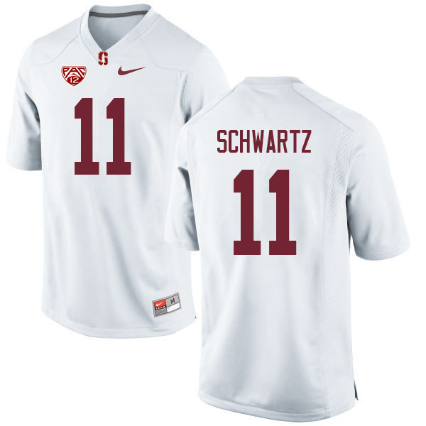 Men #11 Harry Schwartz Stanford Cardinal College Football Jerseys Sale-White